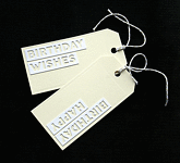 Birthday Words - set of 2 - Handcrafted Birthday Gift Tags - dr18-0075